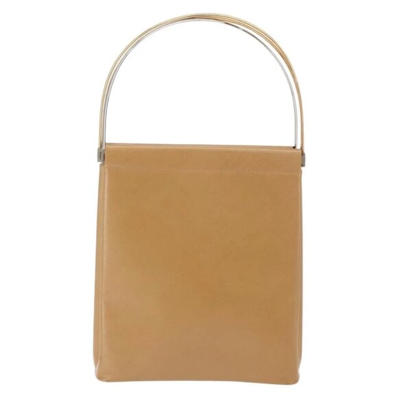 CARTIER Trinity Hand Bag Leather Beige Gold Auth bs30237 - Picture 3 of 16